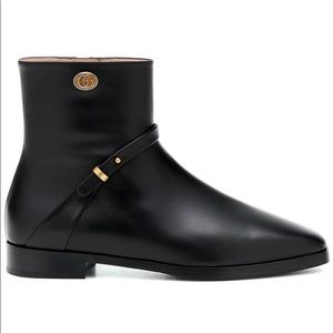 NWT Gucci Double G Leather Ankle Boots 37